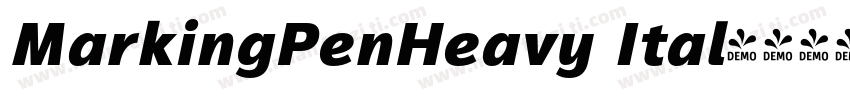 MarkingPenHeavy Ital字体转换